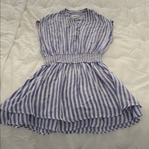 Rails striped linen blend dress